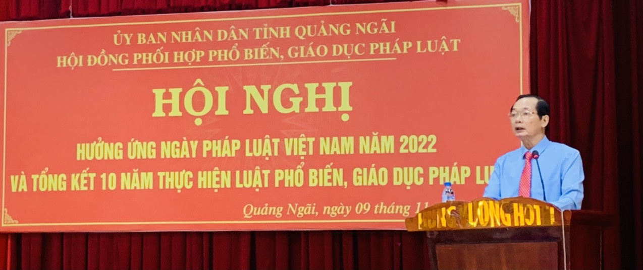 Hội đồng Phối hợp phổ biến, giáo dục pháp luật tỉnh tổ chức Hội nghị “Hưởng ứng Ngày Pháp luật Việt Nam năm 2022 và Tổng kết 10 năm thực hiện Luật Phổ biến, giáo dục pháp luật”