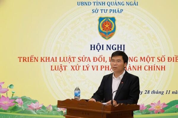 Sở Tư pháp tổ chức hội nghị triển khai Luật sửa đổi, bổ sung một số điều của Luật Xử lý vi phạm hành chính tại UBND các xã, phường  phía tây của tỉnh